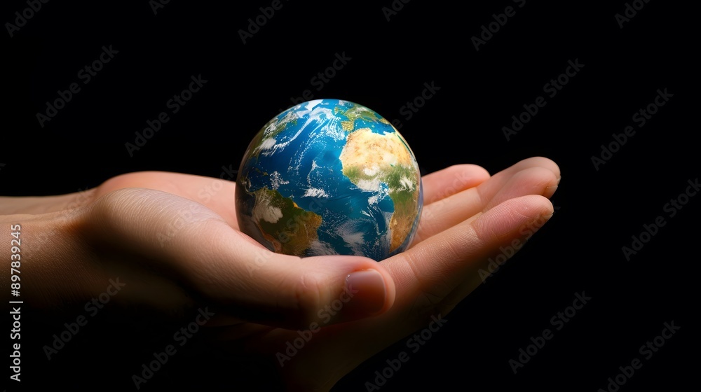 Hand Holding a Globe: A hand holding a small globe, representing travel and global connections.
Hand Holding a Globe: A hand holding a small globe, representing travel and global connections.