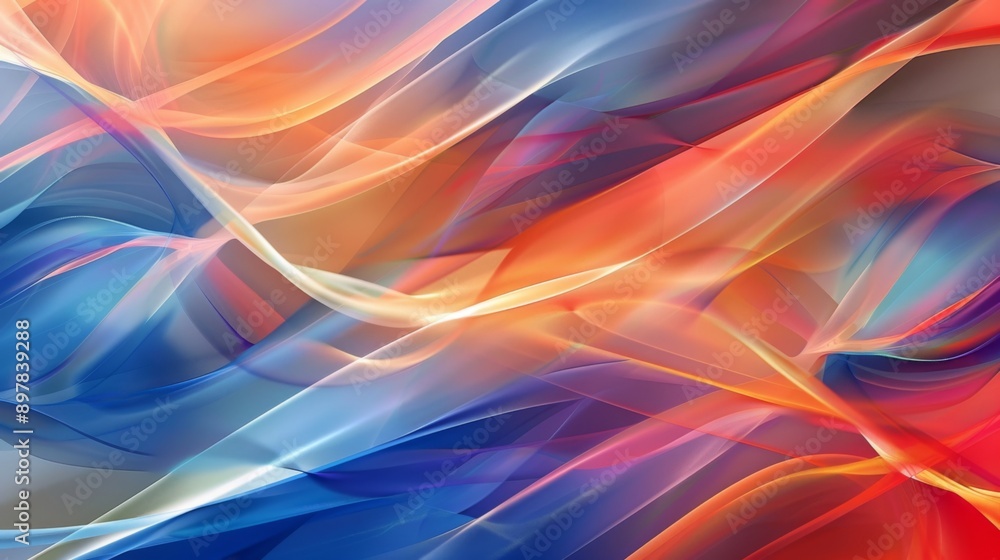 Abstract swirling pattern in vibrant shades of blue, red and orange. Dynamic and energetic design. Abstract swirling pattern in vibrant shades of blue, red and orange. Dynamic and energetic design.