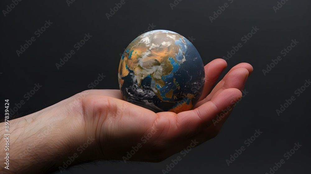 Hand Holding a Globe: A hand holding a small globe, representing travel and global connections.
Hand Holding a Globe: A hand holding a small globe, representing travel and global connections.