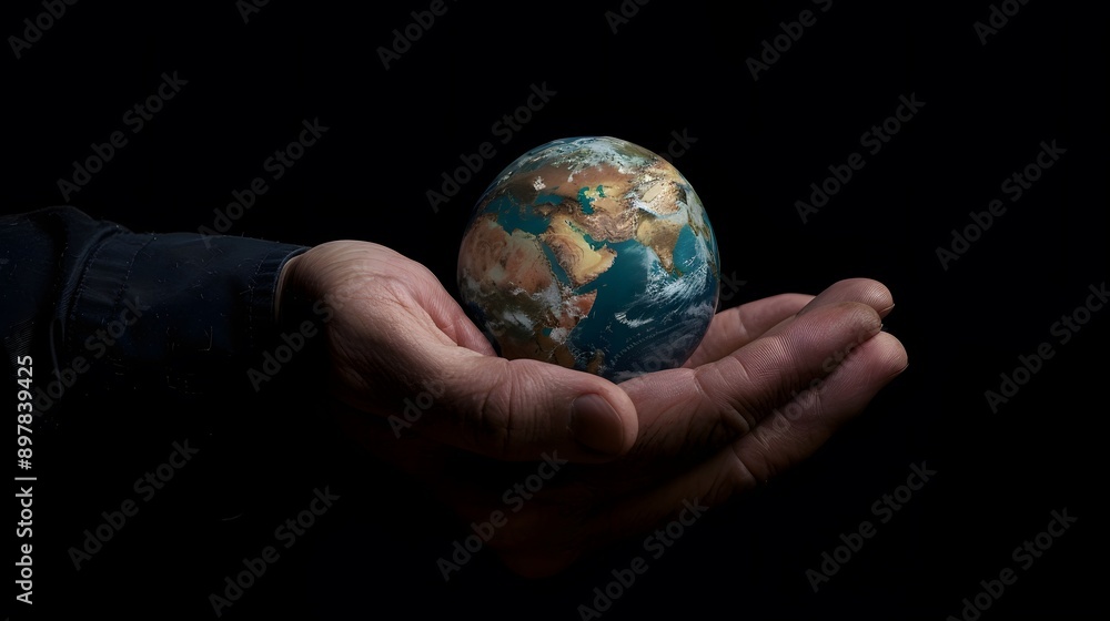 Hand Holding a Globe: A hand holding a small globe, representing travel and global connections.
Hand Holding a Globe: A hand holding a small globe, representing travel and global connections.