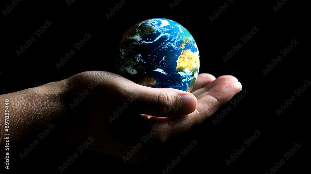 Hand Holding a Globe: A hand holding a small globe, representing travel and global connections.
Hand Holding a Globe: A hand holding a small globe, representing travel and global connections.