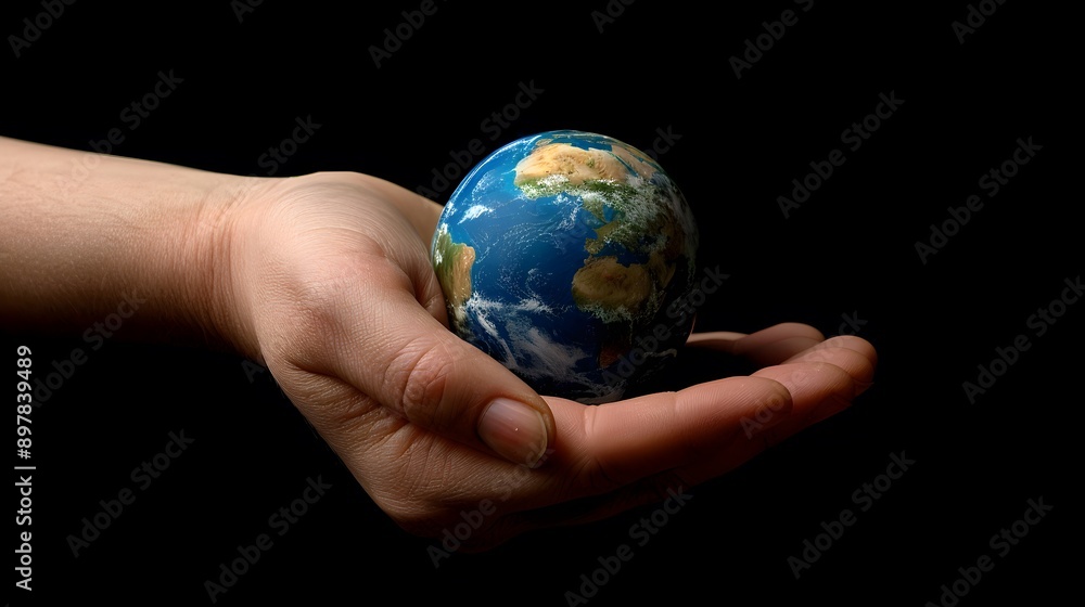 Hand Holding a Globe: A hand holding a small globe, representing travel and global connections.
Hand Holding a Globe: A hand holding a small globe, representing travel and global connections.