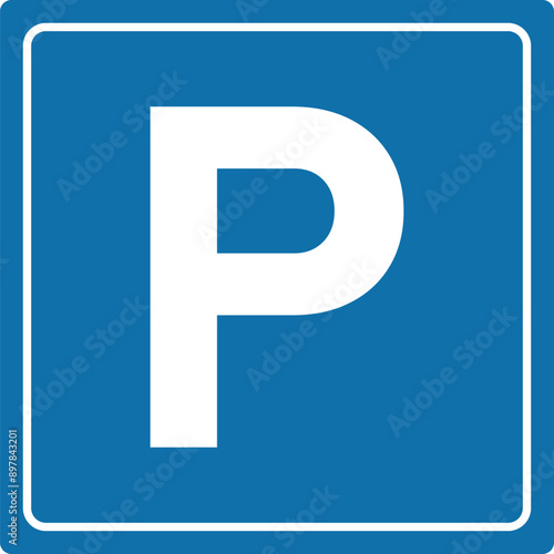 Street Parking Sign vector illustration
