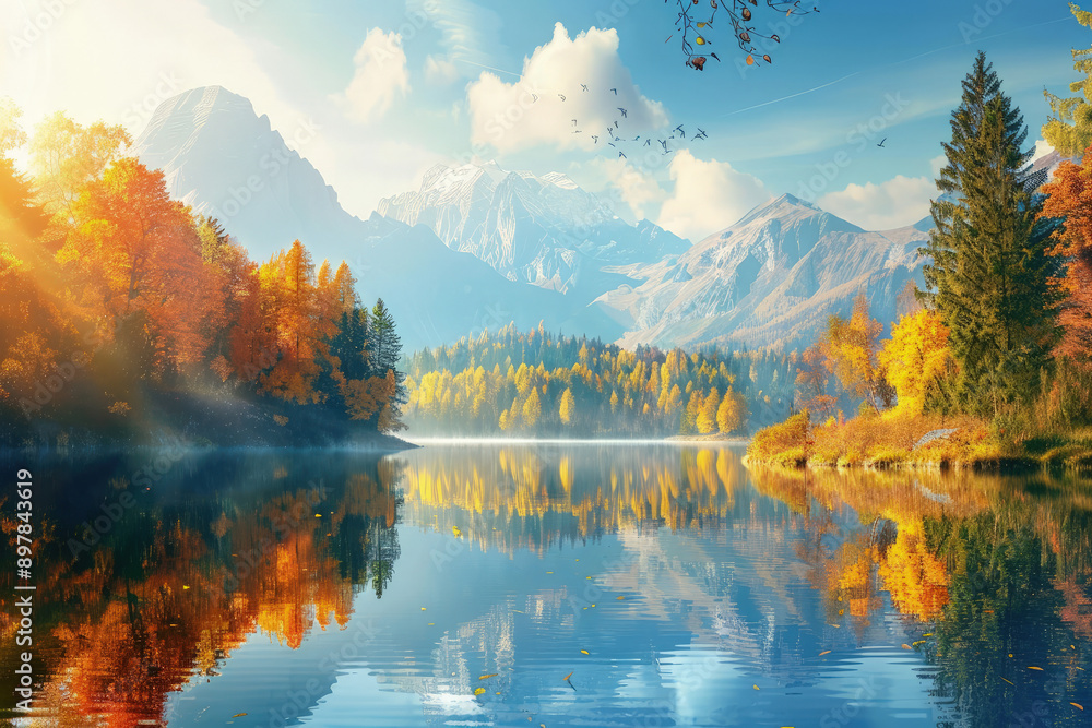 Fototapeta premium lake in the mountains