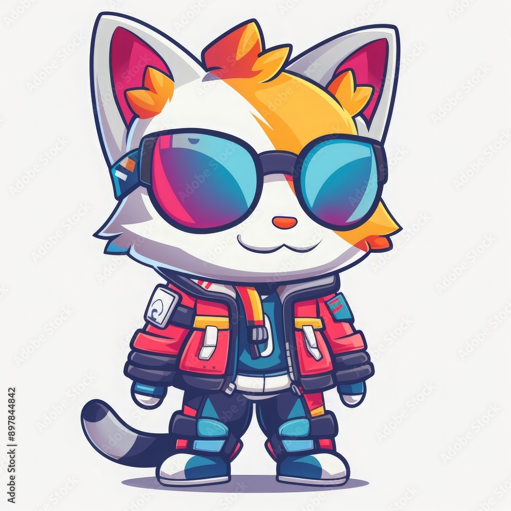 3D Cartoon Character Running in Futuristic Gear 3D Cartoon Character Running in Futuristic Gear