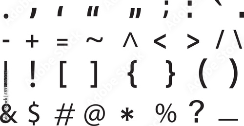 Punctuation symbols vector