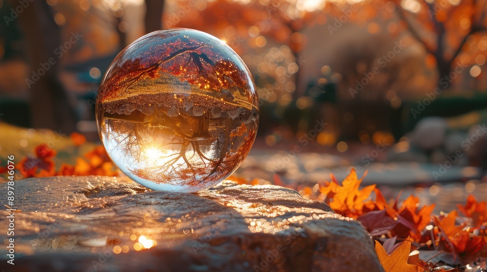 Take a picture of a reflection in a crystal ball.