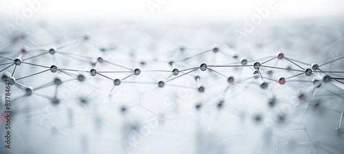 Polygon network structure connect dots and lines. Technology wireless server communication system. Team social linked global digital database. Generative AI technology.