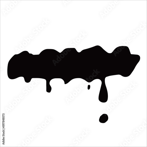 Paint black pigment spray splash stain illustration spots