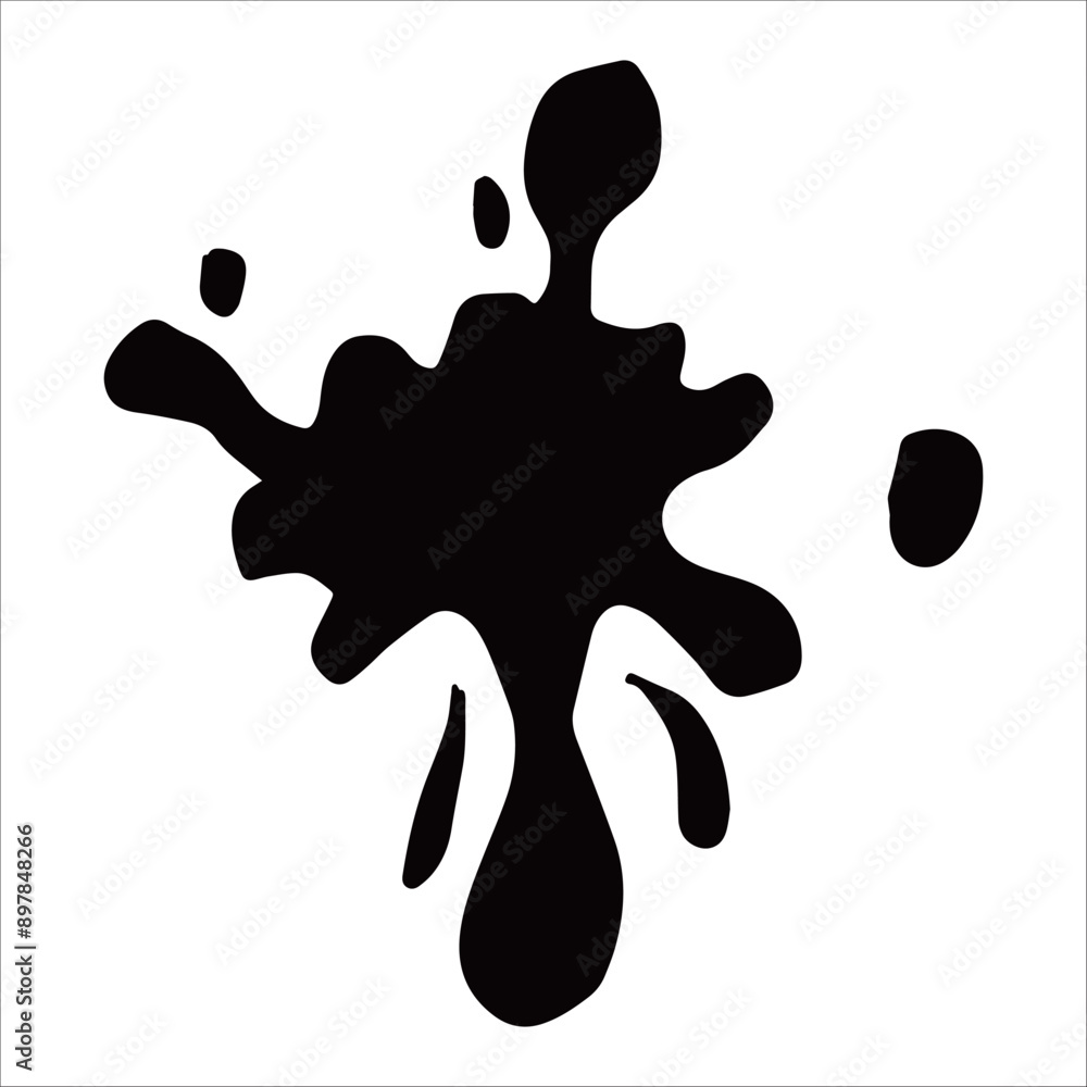 Paint black pigment spray splash stain illustration spots Paint black pigment spray splash stain illustration spots