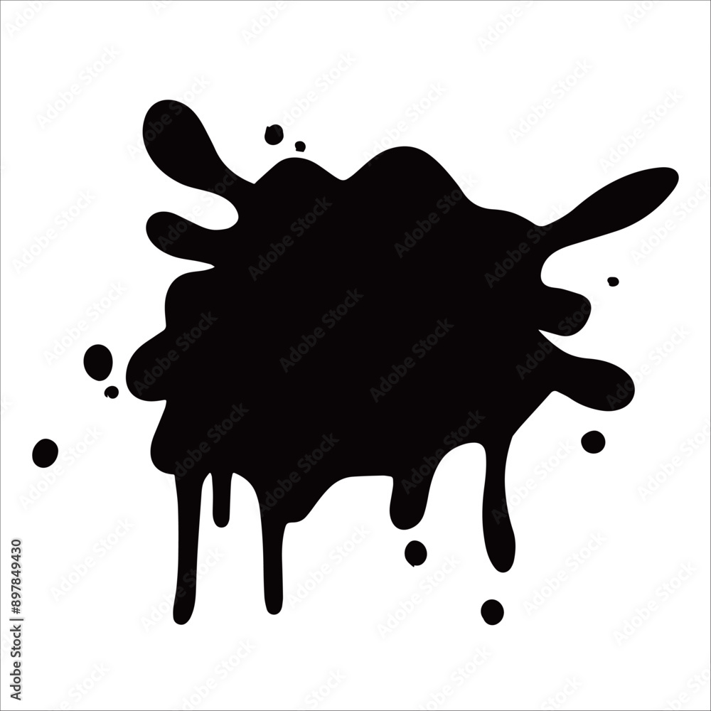 Paint black pigment spray splash stain illustration spots Paint black pigment spray splash stain illustration spots