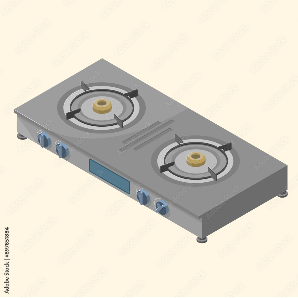 vector isometric illustration of a black stove vector isometric illustration of a black stove