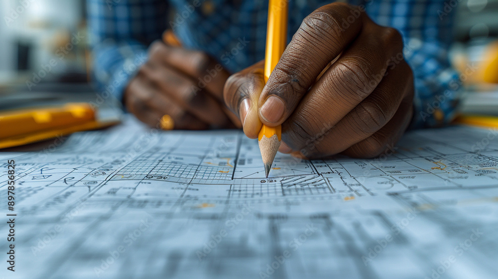 hands skillfully designing and marking blueprints, showcasing the precision and creativity involved in architectural planning and engineering design hands skillfully designing and marking blueprints, showcasing the precision and creativity involved in architectural planning and engineering design