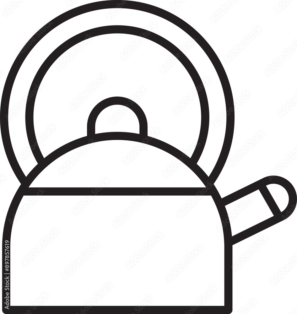 Fototapeta premium Kettle Line Icon 
