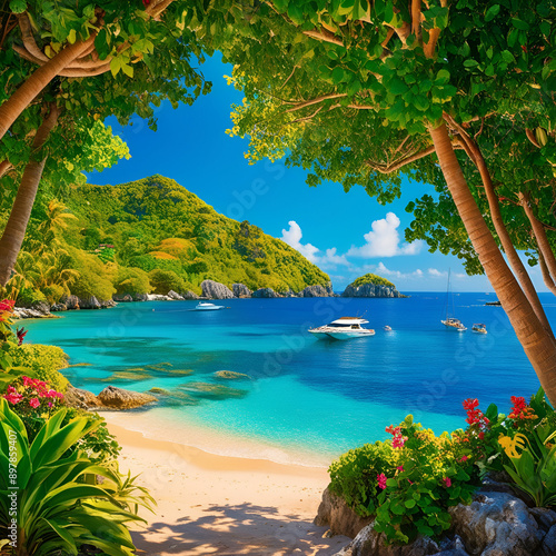 tropical paradise island