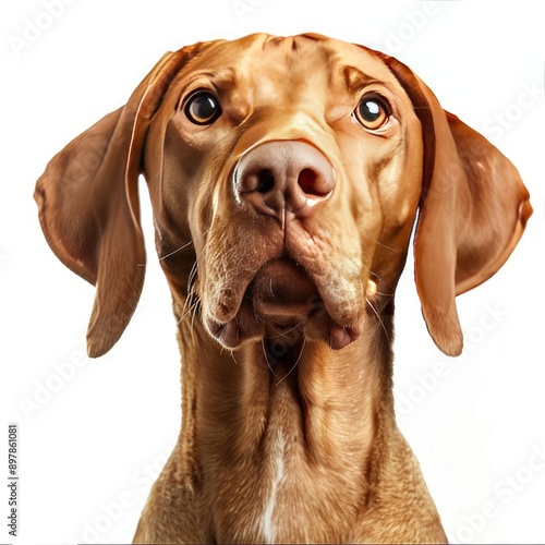 Wallpaper Mural Close-up Portrait of a Brown and White Dog with Large Ears Torontodigital.ca