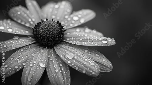 Capture the details of a flower in black and white