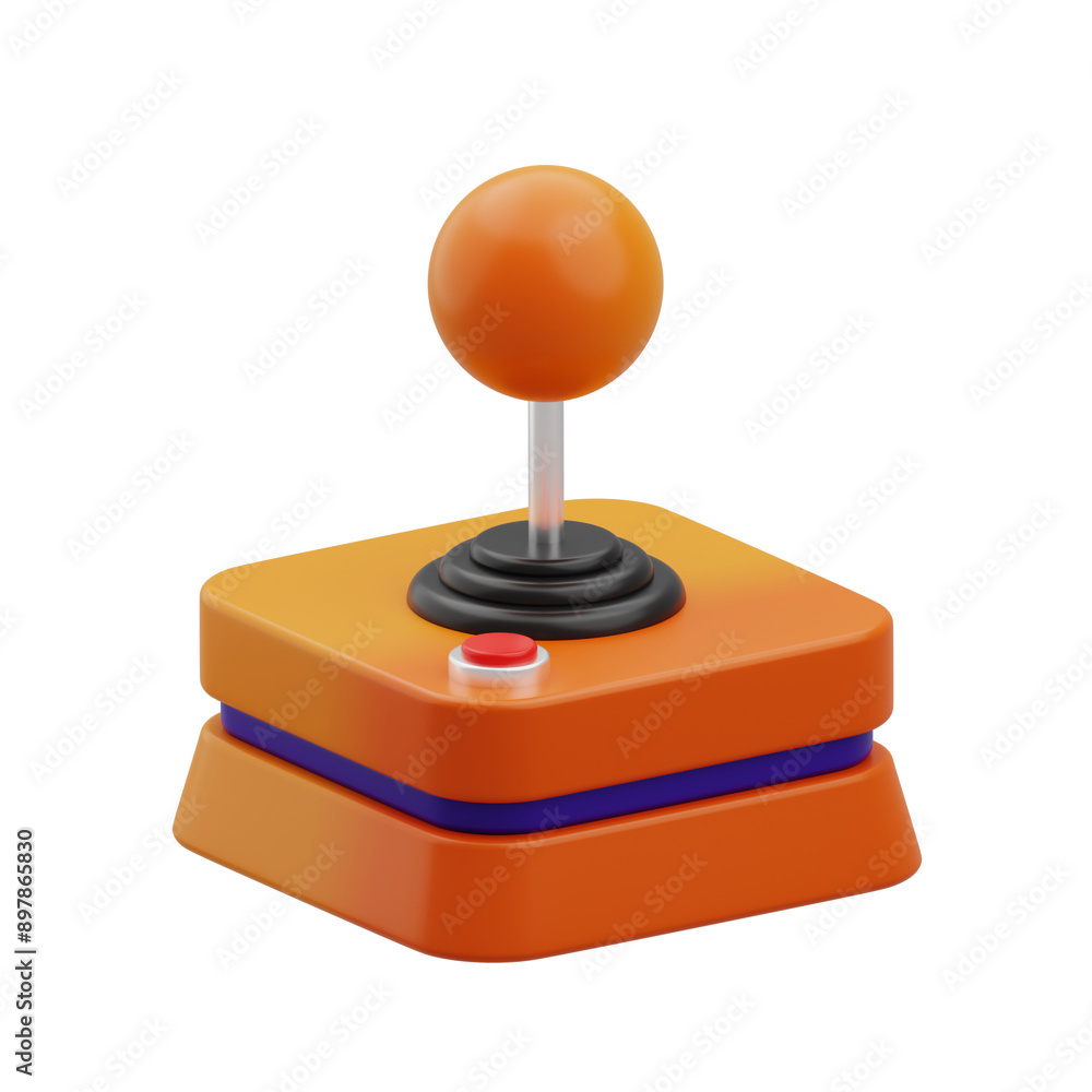 orange black joystick 3d illustration orange black joystick 3d illustration