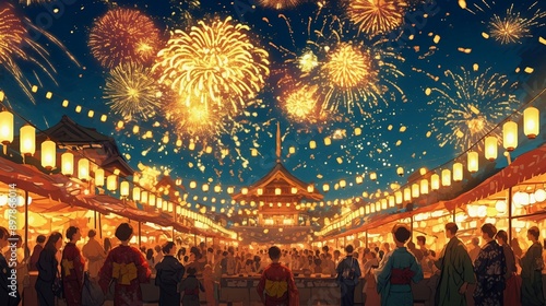 日本の祭りと屋台の風景9