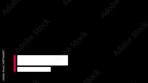 Lower third animation name and title red line 