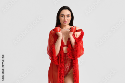 Beautiful young woman in un...