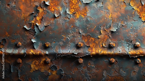 Obraz na płótnie Capture the texture of a rusty metal surface w salonie