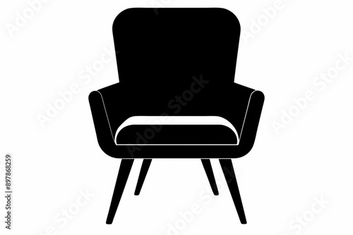 
chair icon, chair vector silhouette illustration

