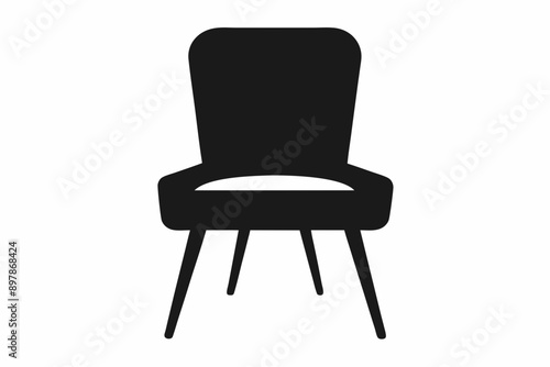 
chair icon, chair vector silhouette illustration

