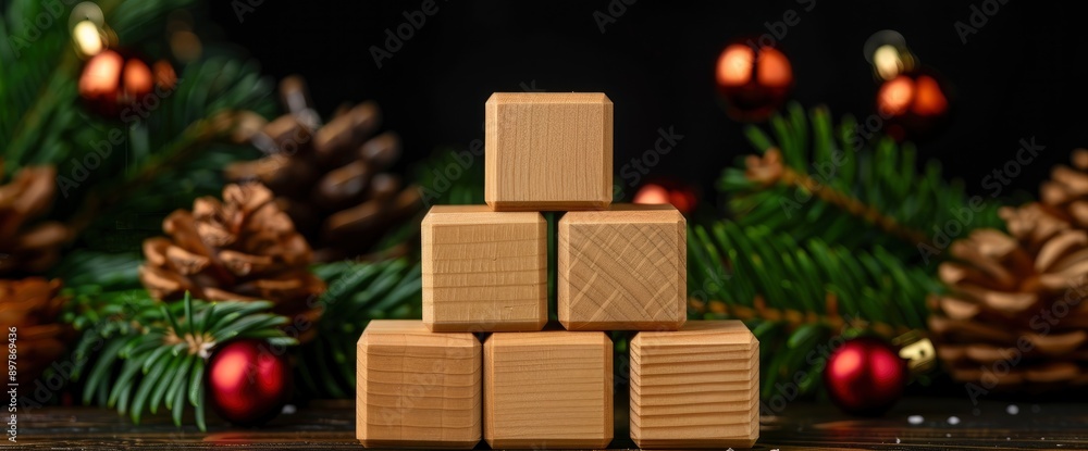 Happy New Year 2025 On Wooden Cubes For Background, Marking The Occasion With Simplicity Happy New Year 2025 On Wooden Cubes For Background, Marking The Occasion With Simplicity