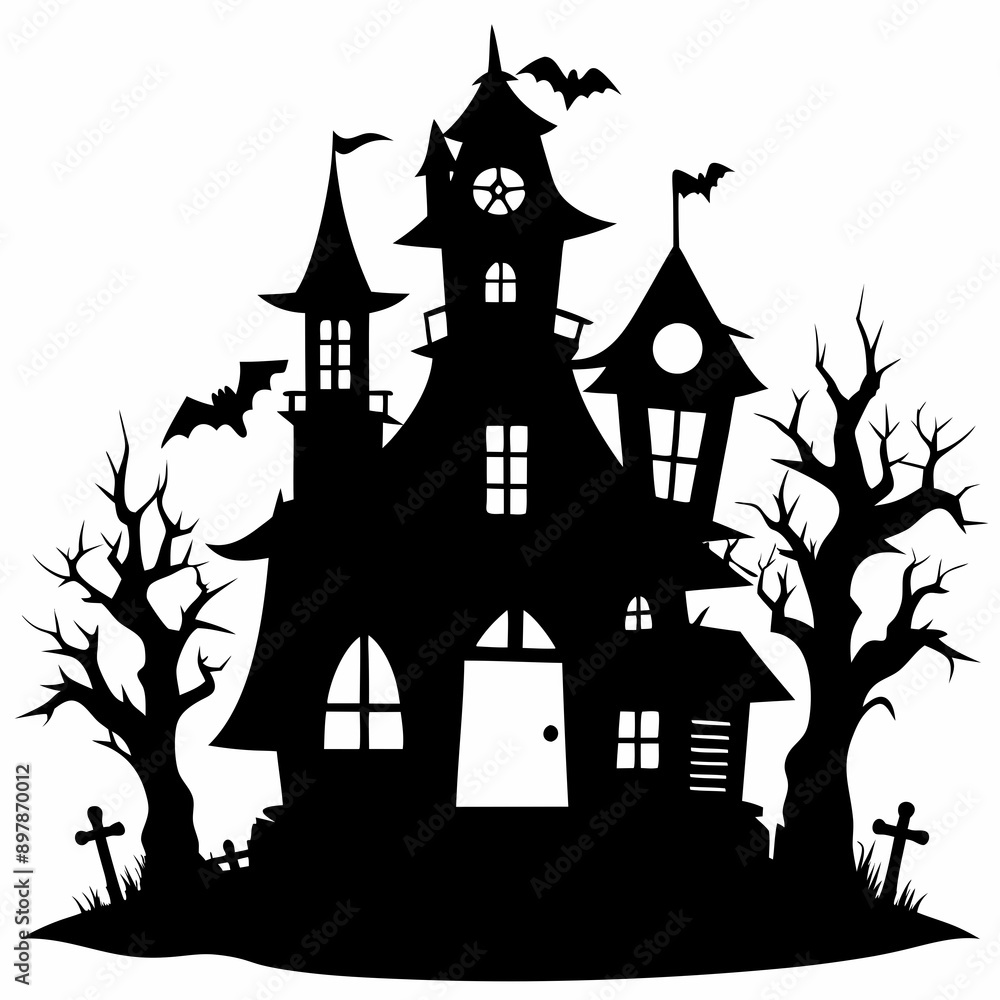HAUNTED HOUSE SVG , Halloween Bundle Svg, Halloween haunted house, Instant Download, silhouette, Svg cut file, clip art, Cricut, Spooky House SVG, Bats HAUNTED HOUSE SVG , Halloween Bundle Svg, Halloween haunted house, Instant Download, silhouette, Svg cut file, clip art, Cricut, Spooky House SVG, Bats