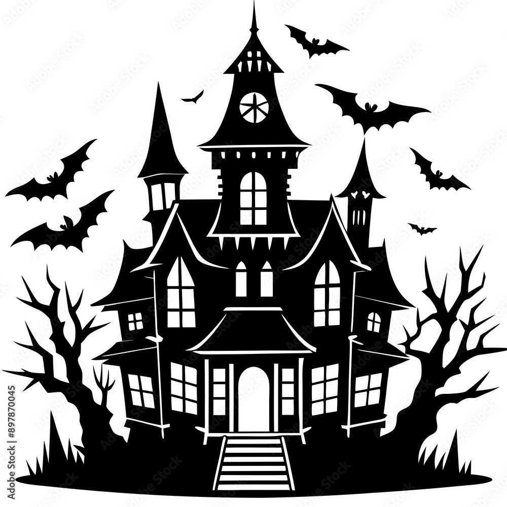 HAUNTED HOUSE SVG , Halloween Bundle Svg,,Halloween haunted house, Instant Download, silhouette, Svg cut file, clip art,, cricut, Spooky House SVG, Bats HAUNTED HOUSE SVG , Halloween Bundle Svg,,Halloween haunted house, Instant Download, silhouette, Svg cut file, clip art,, cricut, Spooky House SVG, Bats