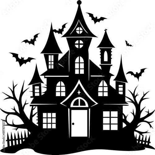 Wallpaper Mural HAUNTED HOUSE SVG , Halloween Bundle Svg, Halloween haunted house, Instant Download, silhouette, Svg cut file, clip art, Cricut, Spooky House SVG, Bats Torontodigital.ca