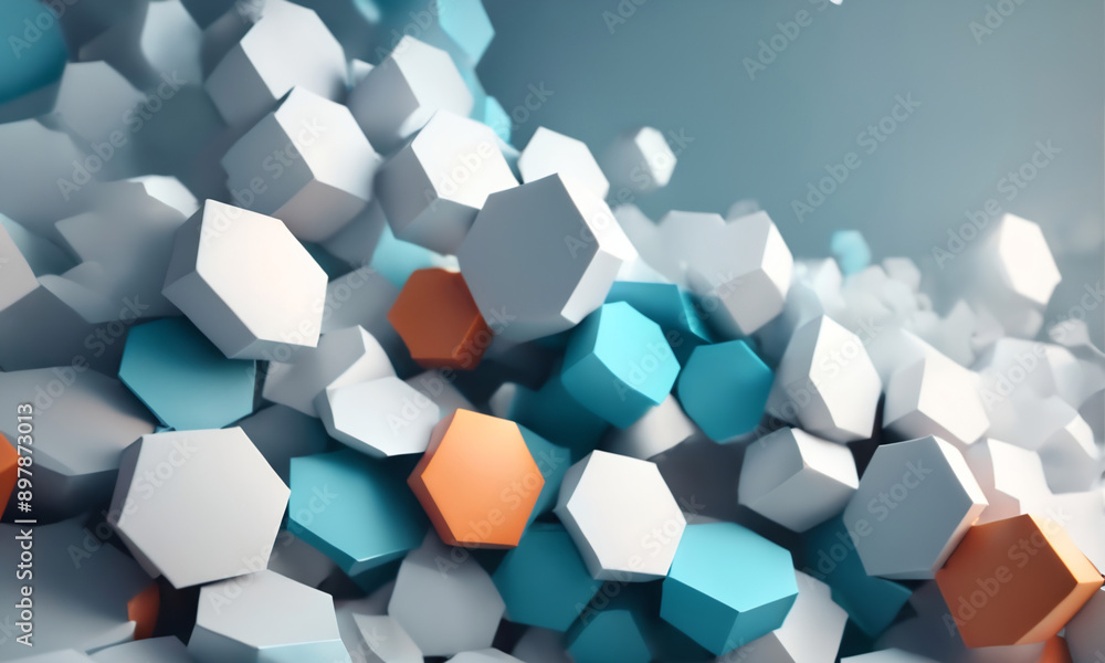 Obraz premium 3d-background-with-hexagons