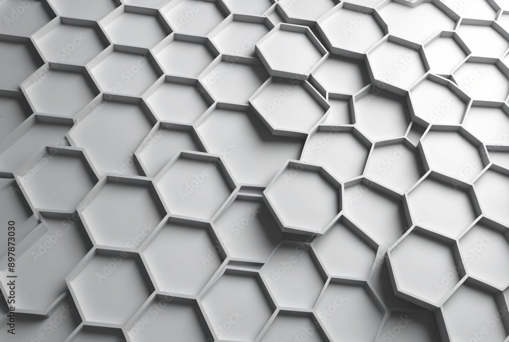Naklejka premium 3d-background-with-hexagons