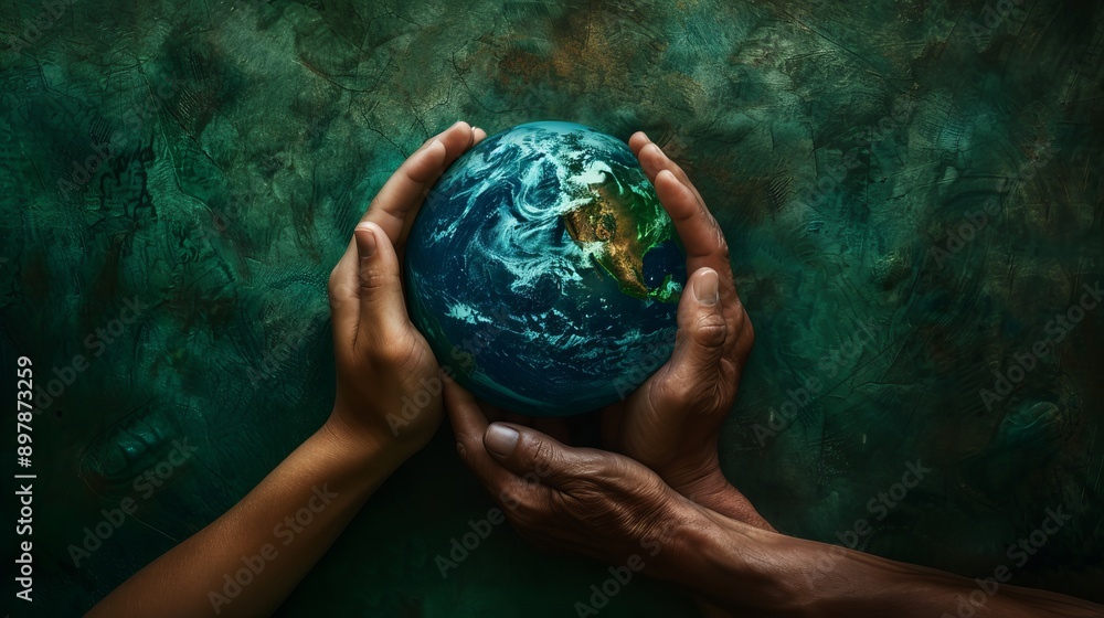 Eco-Friendly Background for World Ozone Day: Green Planet and Trees Eco-Friendly Background for World Ozone Day: Green Planet and Trees