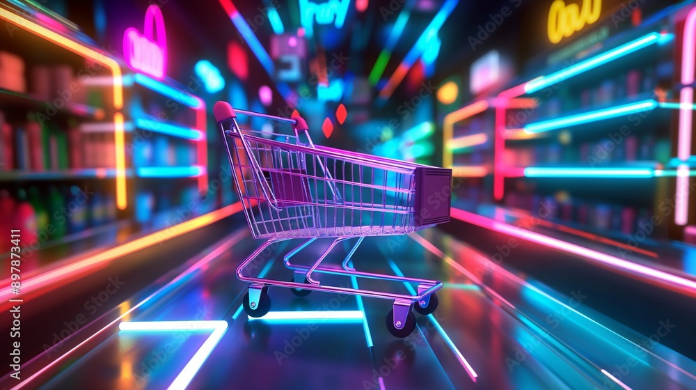 Market Shopping Cart Fast Neon
Market Shopping Cart Fast Neon