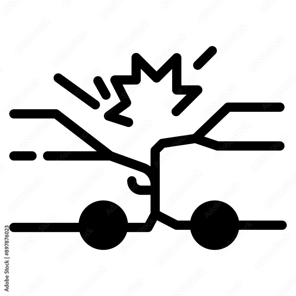 accident icon, broken cars, auto crash on road, car accident symbol isolated on white background. vector illustration accident icon, broken cars, auto crash on road, car accident symbol isolated on white background. vector illustration