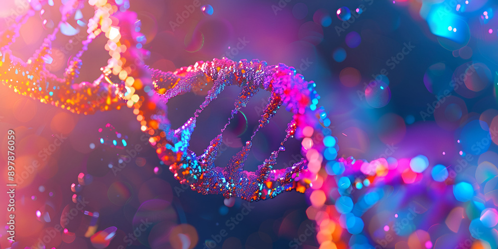 Colorful DNA Helix: The Blueprint of Life, Glowing DNA Strand: Unraveling Genetic Secrets Colorful DNA Helix: The Blueprint of Life, Glowing DNA Strand: Unraveling Genetic Secrets