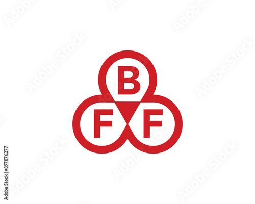 BFF logo design vector template. BFF logo design.