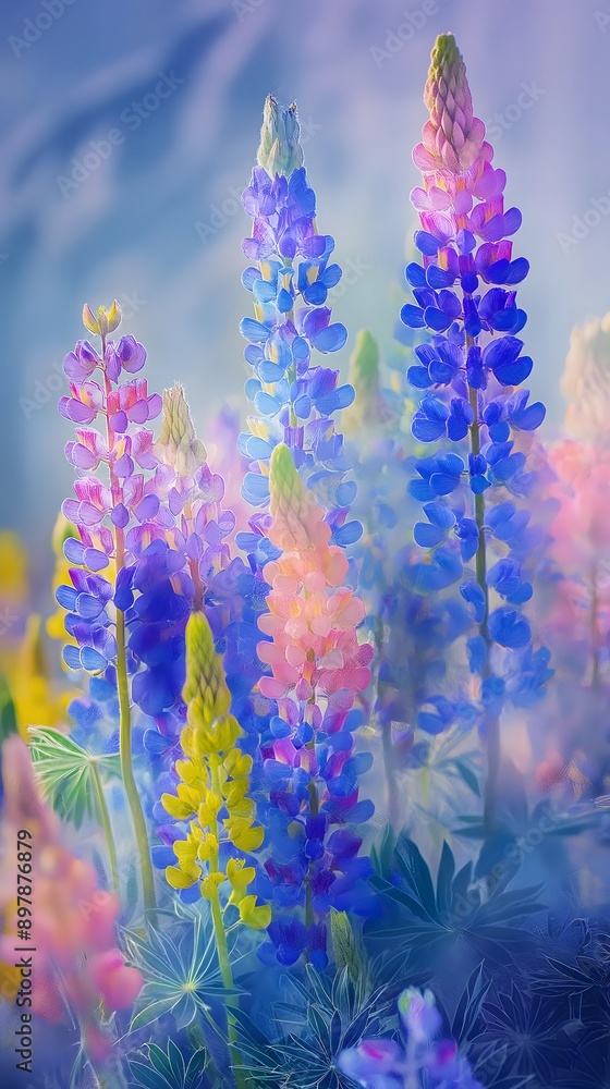Outdoor flowers and plants, including wild varieties, against a floral background with a blue sky backdrop, ideal for nature-themed wallpapers featuring wild flora Outdoor flowers and plants, including wild varieties, against a floral background with a blue sky backdrop, ideal for nature-themed wallpapers featuring wild flora