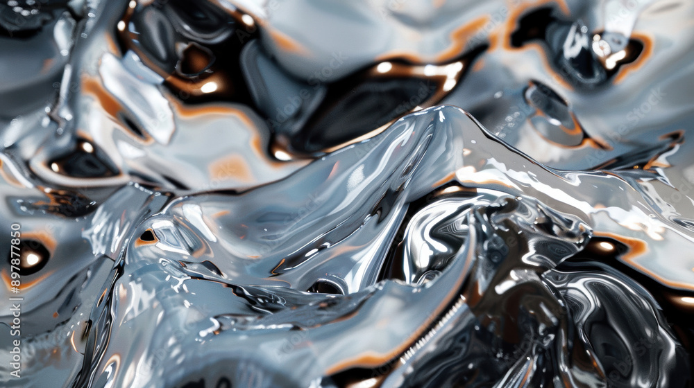 liquid chrome background. AI generative. liquid chrome background. AI generative.