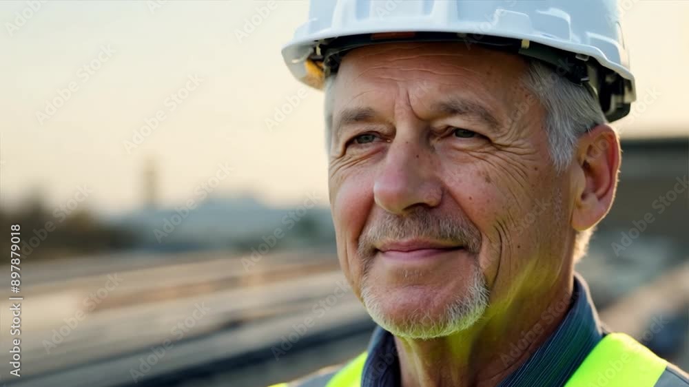 Professional Architect,Senior engineer or supervisor with workplace during sunset Professional Architect,Senior engineer or supervisor with workplace during sunset