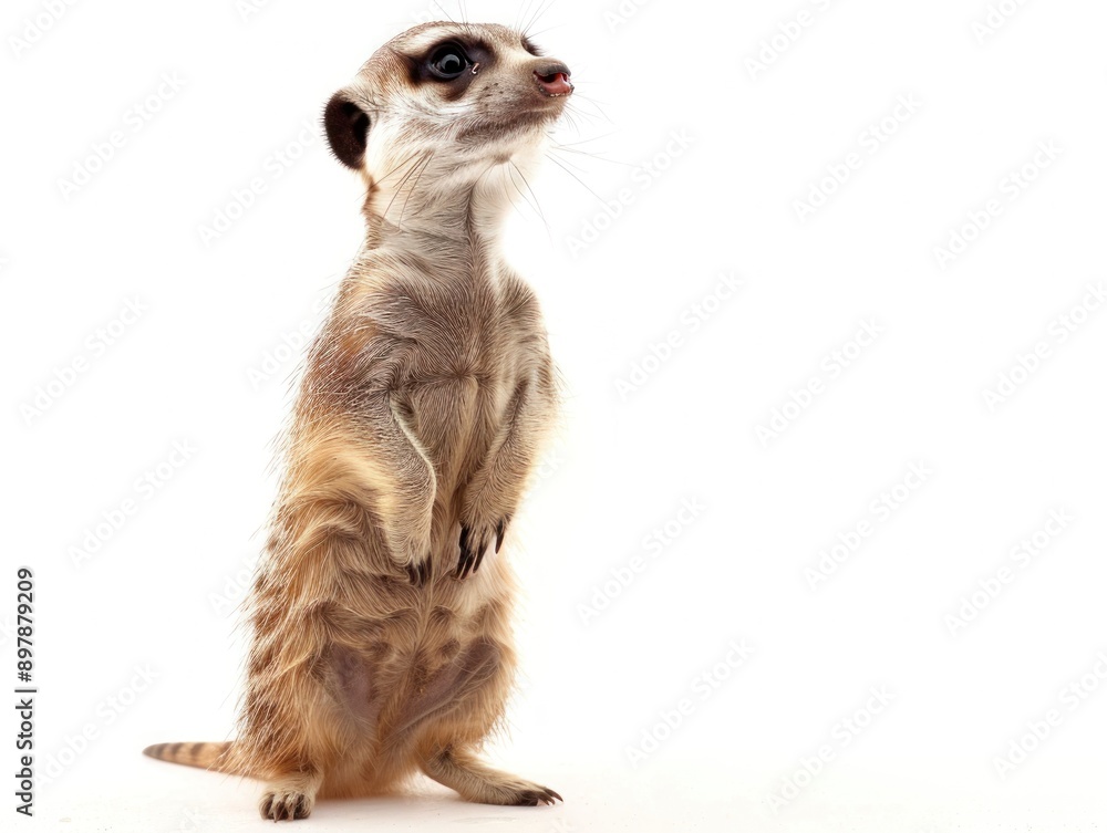 Curious Meerkat Standing Tall