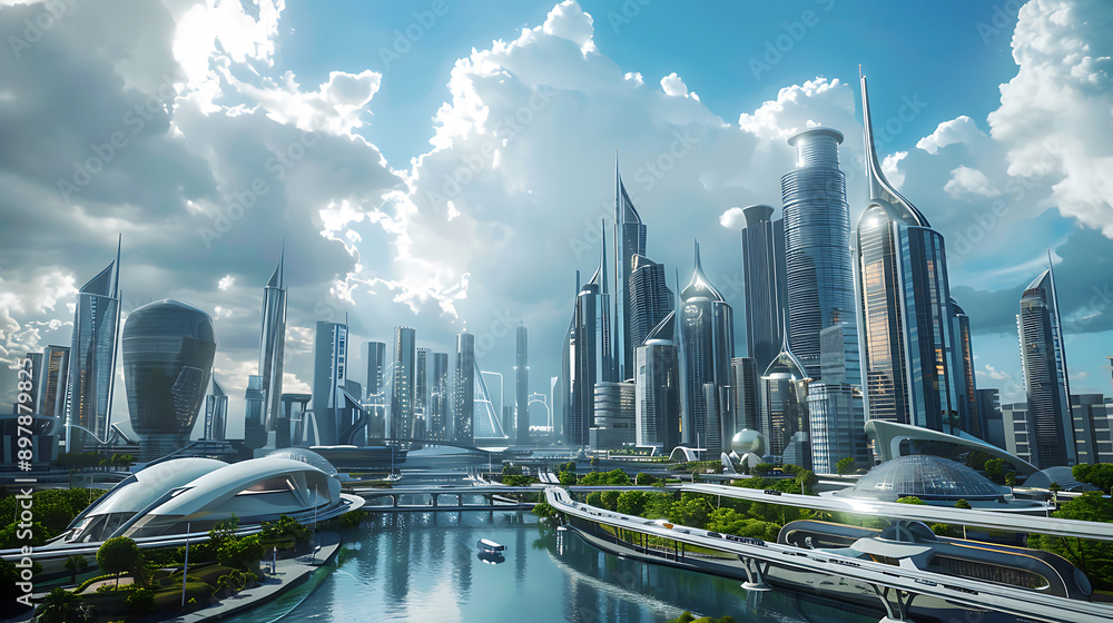 Obraz premium future city