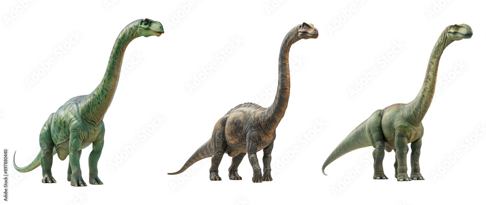 Realistic Dinosaur Figures in Different Poses Isolated on Transparent Background Realistic Dinosaur Figures in Different Poses Isolated on Transparent Background