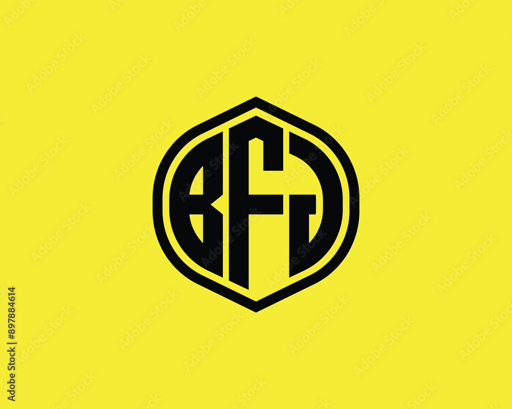 BFJ Logo design vector template. BFJ logo design. BFJ Logo design vector template. BFJ logo design.