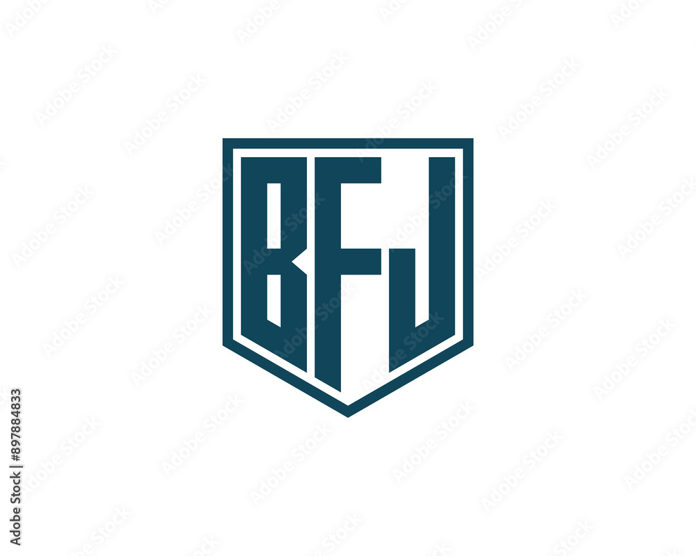 BFJ Logo design vector template. BFJ logo design. BFJ Logo design vector template. BFJ logo design.