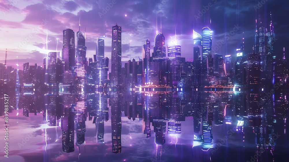 Obraz premium future city