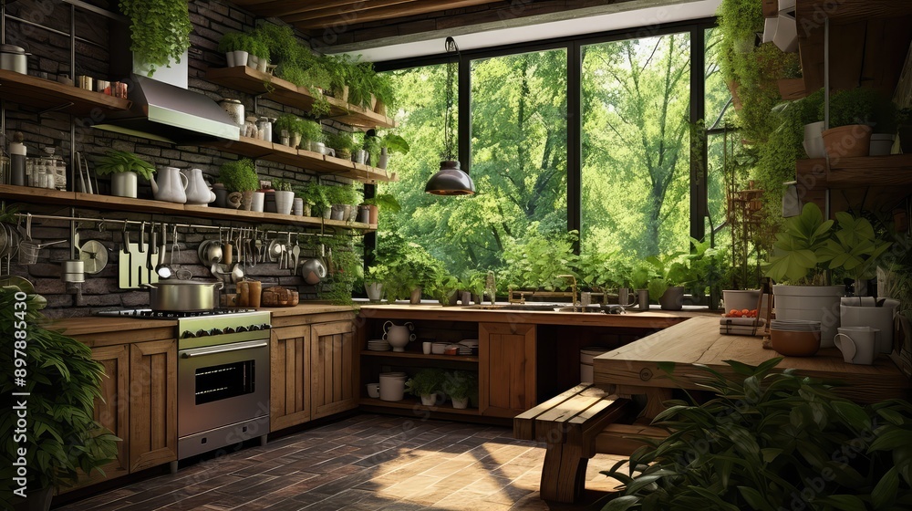 Fototapeta premium compostable eco friendly kitchen