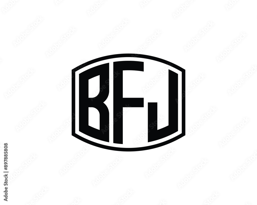 BFJ Logo design vector template. BFJ logo design. BFJ Logo design vector template. BFJ logo design.